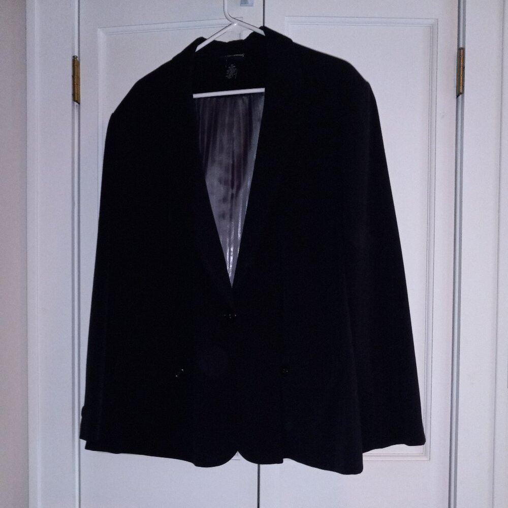 Maggie Barnes 3x Women's Black Blazer Jacket 26W 28W lined Pockets